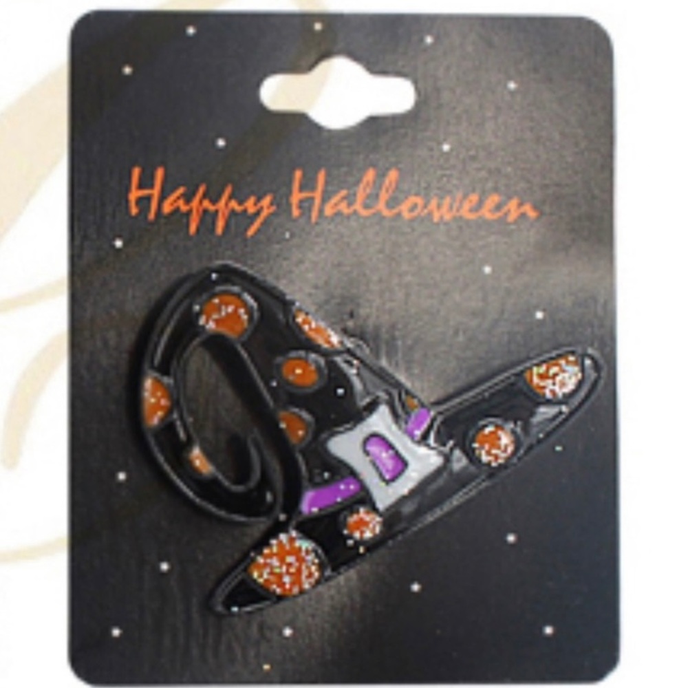🎃 Halloween Witches Hat Pin Brooch NEW - Picture 2 of 3